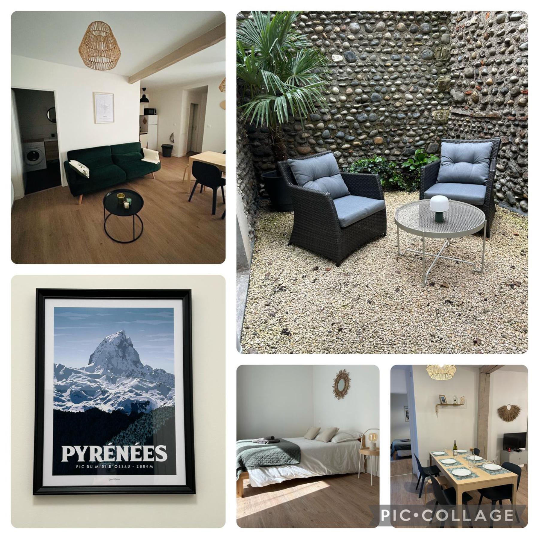 Le Patio : Appartement Chic 3 Chambres Au Coeur De 포 외부 사진